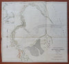 Scituate Harbor coast Massachusetts 1915 rare nautical harbor map hand color