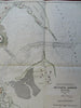 Scituate Harbor coast Massachusetts 1915 rare nautical harbor map hand color