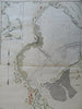 Scituate Harbor coast Massachusetts 1915 rare nautical harbor map hand color