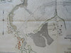 Scituate Harbor coast Massachusetts 1915 rare nautical harbor map hand color