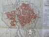 Parma Italy Italia 1842 Allodi city plan scarce lovely detailed Italian map