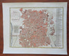 Madrid Spain detailed city plan 1796 Neele fine hand colored map