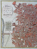 Madrid Spain detailed city plan 1796 Neele fine hand colored map