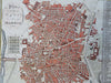 Madrid Spain detailed city plan 1796 Neele fine hand colored map