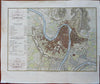Verona Italy Italia 1842 Allodi scarce City Plan detailed hand color map