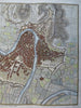 Verona Italy Italia 1842 Allodi scarce City Plan detailed hand color map