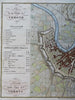 Verona Italy Italia 1842 Allodi scarce City Plan detailed hand color map