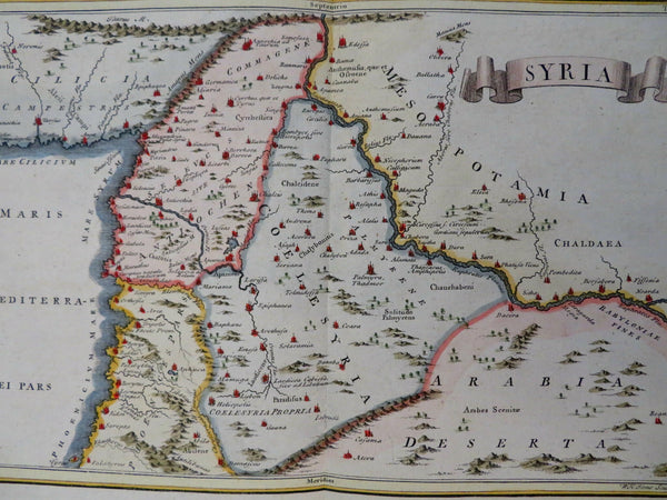 Syria coastal Antioch Chaldea Babylon Babylon 1768 Toms scarce hand color map
