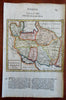 Persia 1701 Moll hand colored map