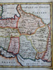 Persia 1701 Moll hand colored map