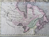 British America Canada c. 1801 Oliver & Boyd rare map unusual projection old hc