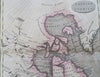 British America Canada c. 1801 Oliver & Boyd rare map unusual projection old hc