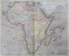 Africa continent c. 1801 Oliver & Boyd rare map fantasy interior Nile source