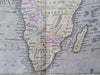 Africa continent c. 1801 Oliver & Boyd rare map fantasy interior Nile source