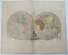 World Map New Holland Negroland 1801 Oliver & Boyd rare double hemispheres map