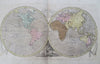 World Map New Holland Negroland 1801 Oliver & Boyd rare double hemispheres map