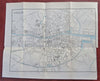 Dublin Ireland 1874 uncommon Detailed Tourist city plan map hand colored
