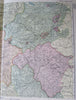 Wales United Kingdom 1895 Bacon huge 3 sheet map hand color