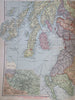 Scotland United Kingdom Edinburgh Glasgow Aberdeen 1895 Bacon three sheet map