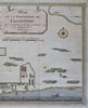 Cranganor Kodungallur India Portuguese Fort Dutch Colony 1761 city plan map