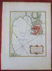 Portoferraio Elba Island Italy detailed city plan 1760 Bellin map