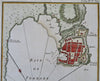 Portoferraio Elba Island Italy detailed city plan 1760 Bellin map