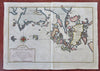 Zhoushan Island China Zhejiang Province Chusan c. 1749-50 Bellin hand color map