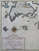 Zhoushan Island China Zhejiang Province Chusan c. 1749-50 Bellin hand color map