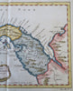 Central America Panama Columbia Panama City 17545 Bellin engraved hand color map