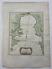 Gulf of La Spezia Northern Italy c. 1760 engraved harbor chart depth soundings
