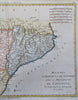 Kingdoms of Aragon & Navarre Catalonia Barcelona Pamplona c. 1780 Bonne map