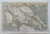 Ancient Greece Hellas Boeotia Attica Euboea Athens Delphi 1806 Tanner hc map