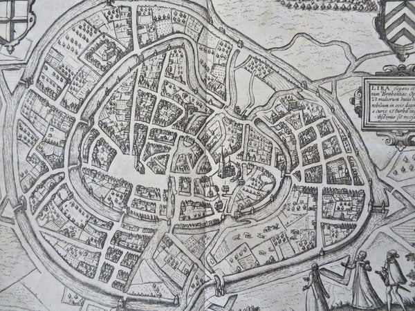 Lier Brabant Belgium Low Countries 1612 Blaeu Guicciardini lovely city plan map