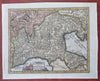 Northern Italy Cisalpine Gaul Venice 1729 Cluverius decorative historical map