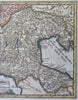 Northern Italy Cisalpine Gaul Venice 1729 Cluverius decorative historical map