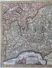 Northern Italy Cisalpine Gaul Venice 1729 Cluverius decorative historical map