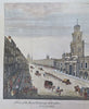 Royal Exchange London Street Scene Architectural View c. 1790 engraved print