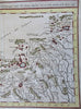 Tibet Gobi Desert Mughal Empire India Himalayas Kashgar c. 1749 engraved map