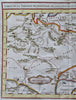 Central Asia Western Tartary Lake Baikal Silk Road c. 1749 engraved color map