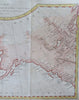 Alaska new Discoveries Aleutian Islands Russia Canada 1804 Gridley engraved map