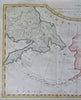 Alaska new Discoveries Aleutian Islands Russia Canada 1804 Gridley engraved map