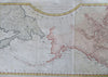 Alaska new Discoveries Aleutian Islands Russia Canada 1804 Gridley engraved map