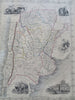 South America Chili La Plata c. 1850 Tallis Rapkin decorative hand colored map