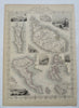 British Mediterranean Possessions Malta 1850 Tallis Rapkin decorative map