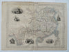 Qing Empire China Burma Yellow Sea c. 1850 Tallis Rapkin decorative map