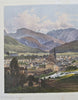 Bad Ischl Austria Resort Town Austrian Alps c. 1830 engraved landscape print