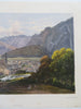 Bad Ischl Austria Resort Town Austrian Alps c. 1830 engraved landscape print