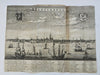 Antwerp Belgium Harbor & City View 1648 van den Hoeye Montanus rare print