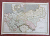 Kingdom of Prussia Germany Silesia Saxony Pomerania 1809 Arrowsmith engraved map