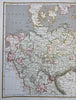 Kingdom of Prussia Germany Silesia Saxony Pomerania 1809 Arrowsmith engraved map